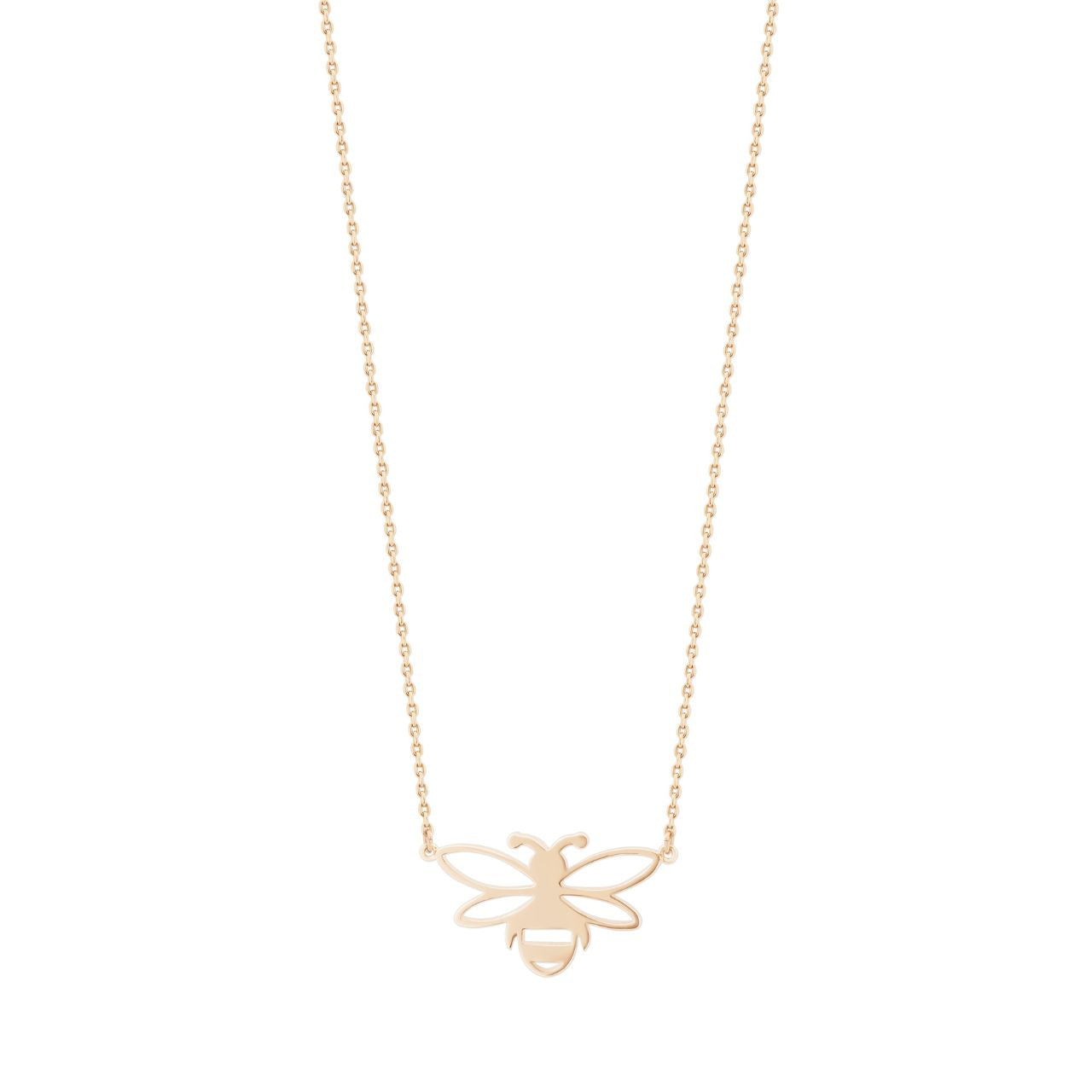 Tipperary Crystal Bee Yellow Gold Stencil Pendant- NEW WINTER 2022