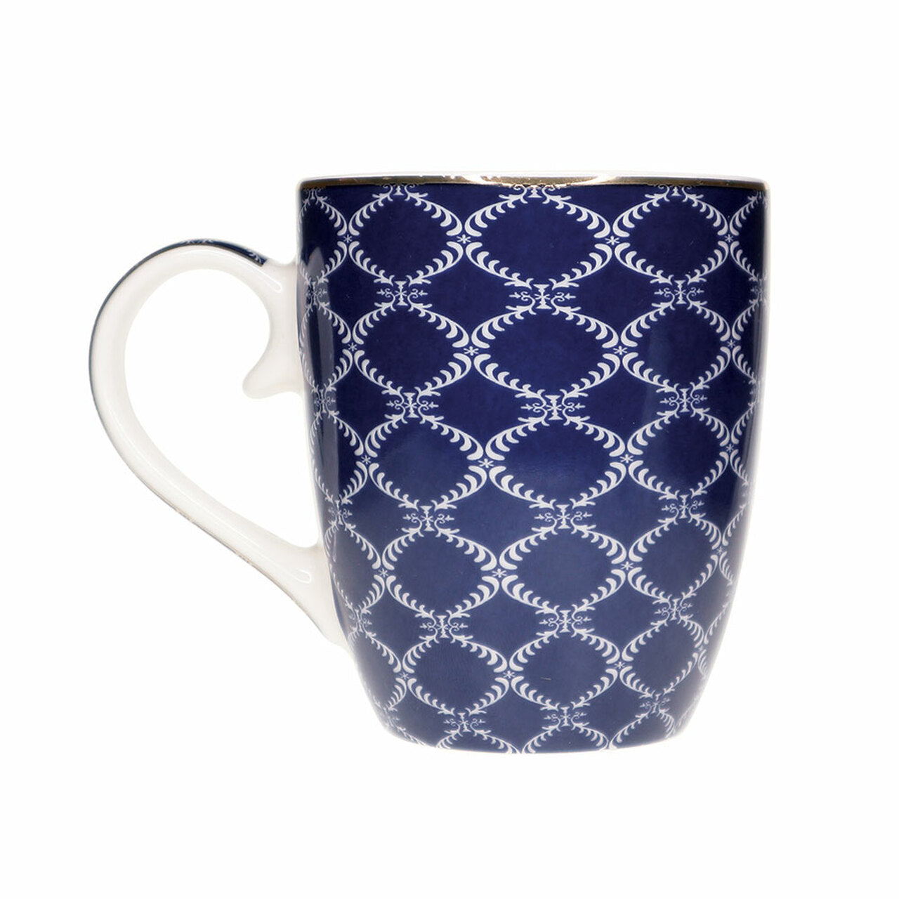 Tipperary Crystal Blue Stripe, Net & Rainbow Mugs Hat Box with Bow