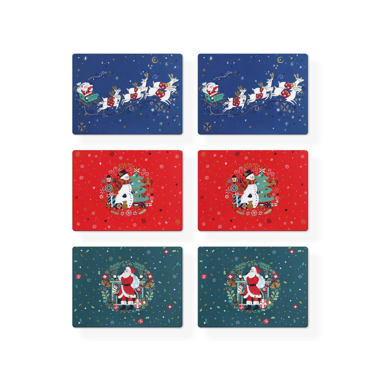 Christmas Placemats Set of 6 Gather your loved ones for a holiday celebration to remember. Our Christmas Tableware is made to bring festive happiness to lunch, dinner and every meal in between.