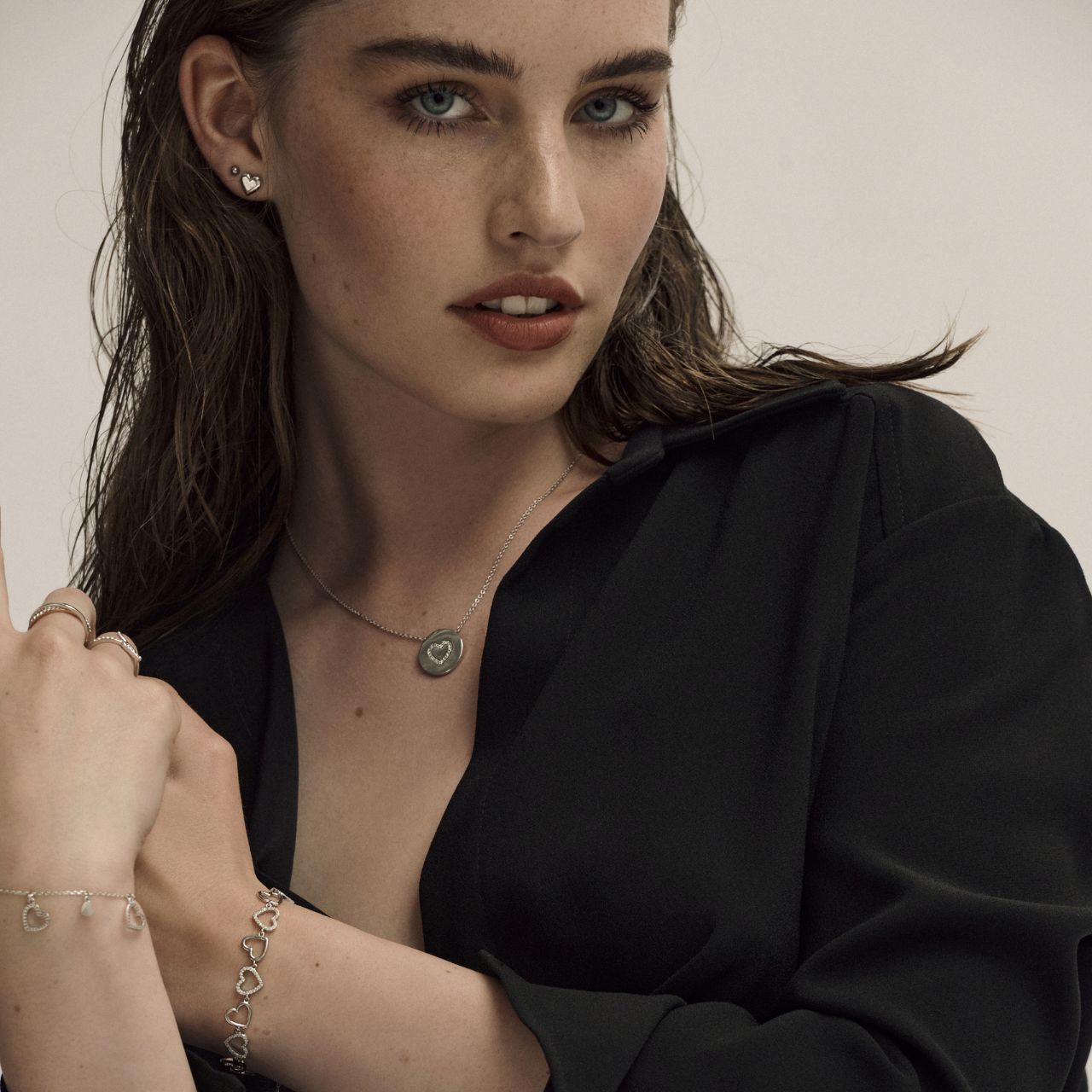Tipperary Crystal Heart Outline Heart Pendant - Silver A collection that is truly the ultimate expression of love, a wearable statement of the strength and fragility of the heart, a small shimmering reminder of love to cherish... forever!