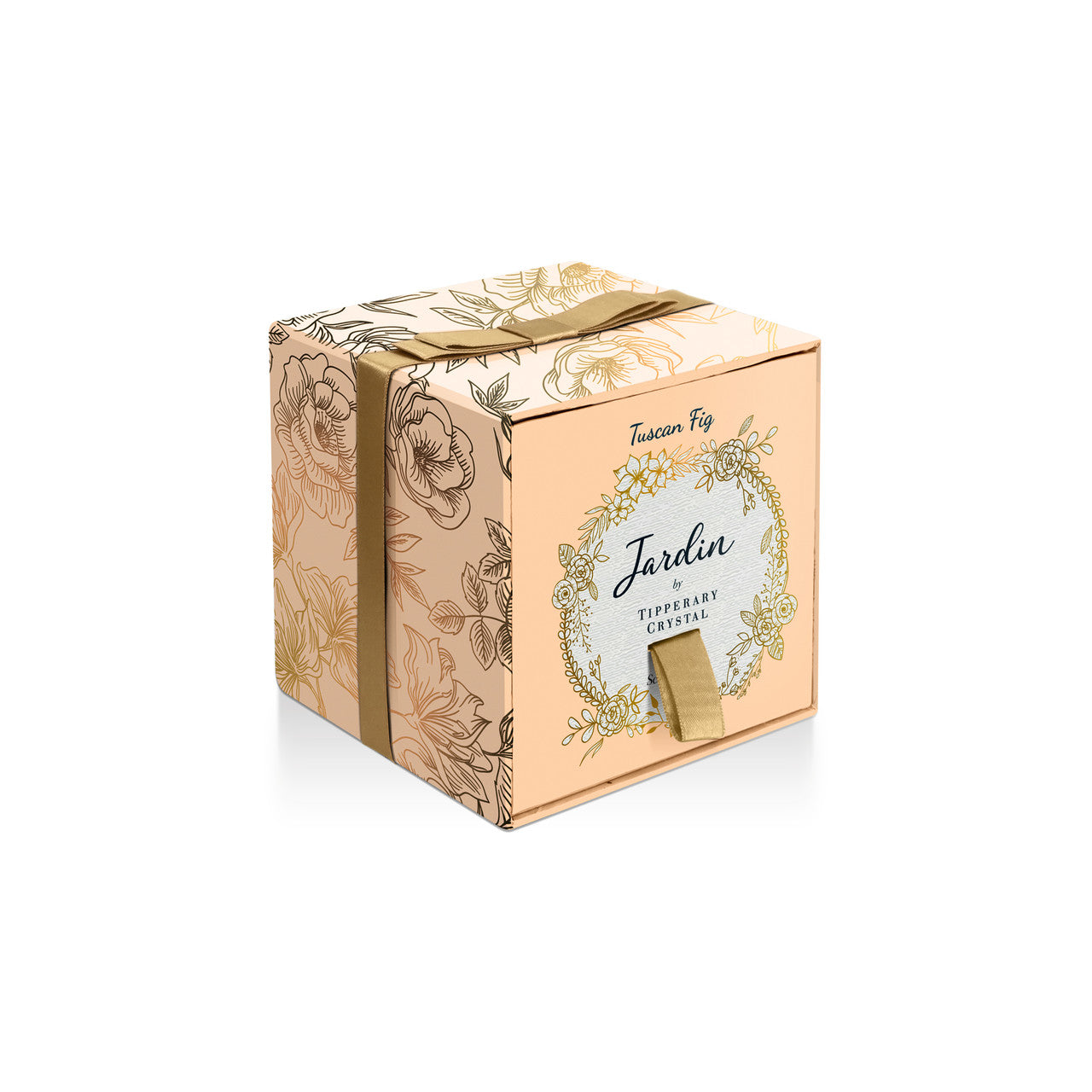 The new Jardin Candle Collection from Tipperary Crystal. Our luxurious range of fragranced candles are hand poured and hand finished using a natural blend of wax and a lead-free cotton braided wick to ensure a clean, toxin-free burn in your home. Each fragrance is made using the essence of essential oils and has a maximum of 40-45 hours burn time.