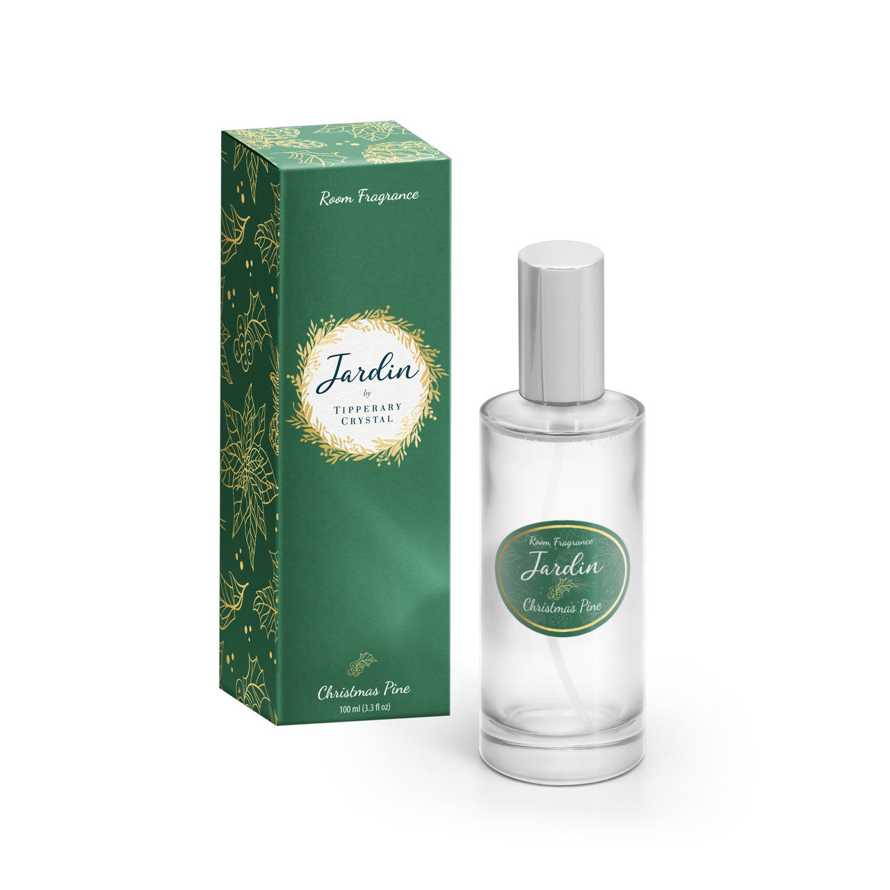 Jardin Collection Christmas Room Fragrance - Christmas Pine - NEW 2022 The nostalgic scent of pine from a freshly cut Christmas tree fills the room as the subtle spices whisper that Christmas is here. Inspired by the warm, spicy aromas of the festive season Tipperary Crystal have produced the most beautiful collection of Christmas inspired scented candles and fragrance diffuser sets all of which are presented in exquisitely designed festive gift boxes.