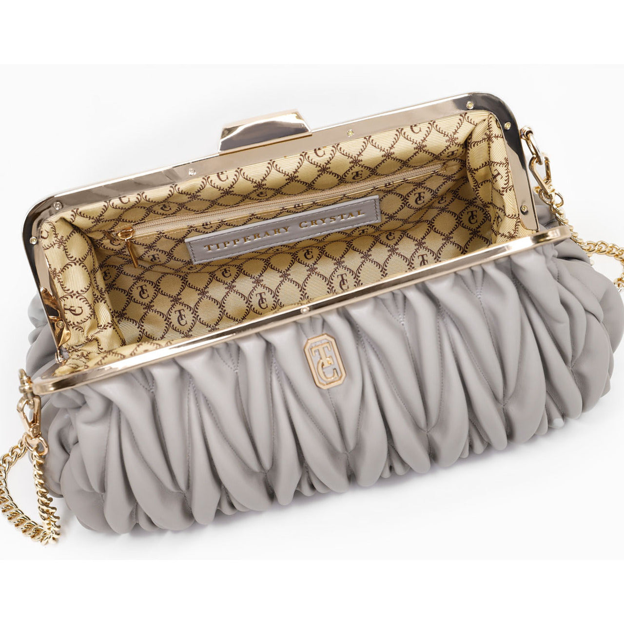 Tipperary Crystal Marseilles Grey Weave Bag