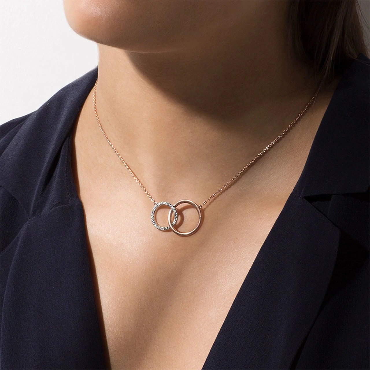 Tipperary Crystal Matt & Pave Circles Pendant