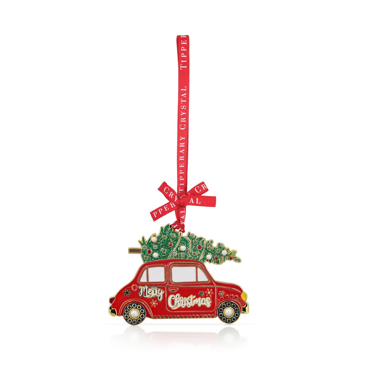 Sparkle Car with Tree Christmas Ornament - We just Love Christmas! The festive season, the giving of gifts, creating memories and being together with family and loved ones. Have lots of fun with our lovingly designed and created Christmas decorations, each one has a magic sparkle of elf dust!