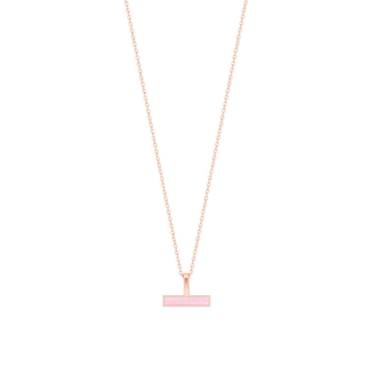 Tipperary Crystal T-Bar Pink Bar Pendant Rose Gold - New 2022 Pink Bar Pendant Rose Gold - New 2022