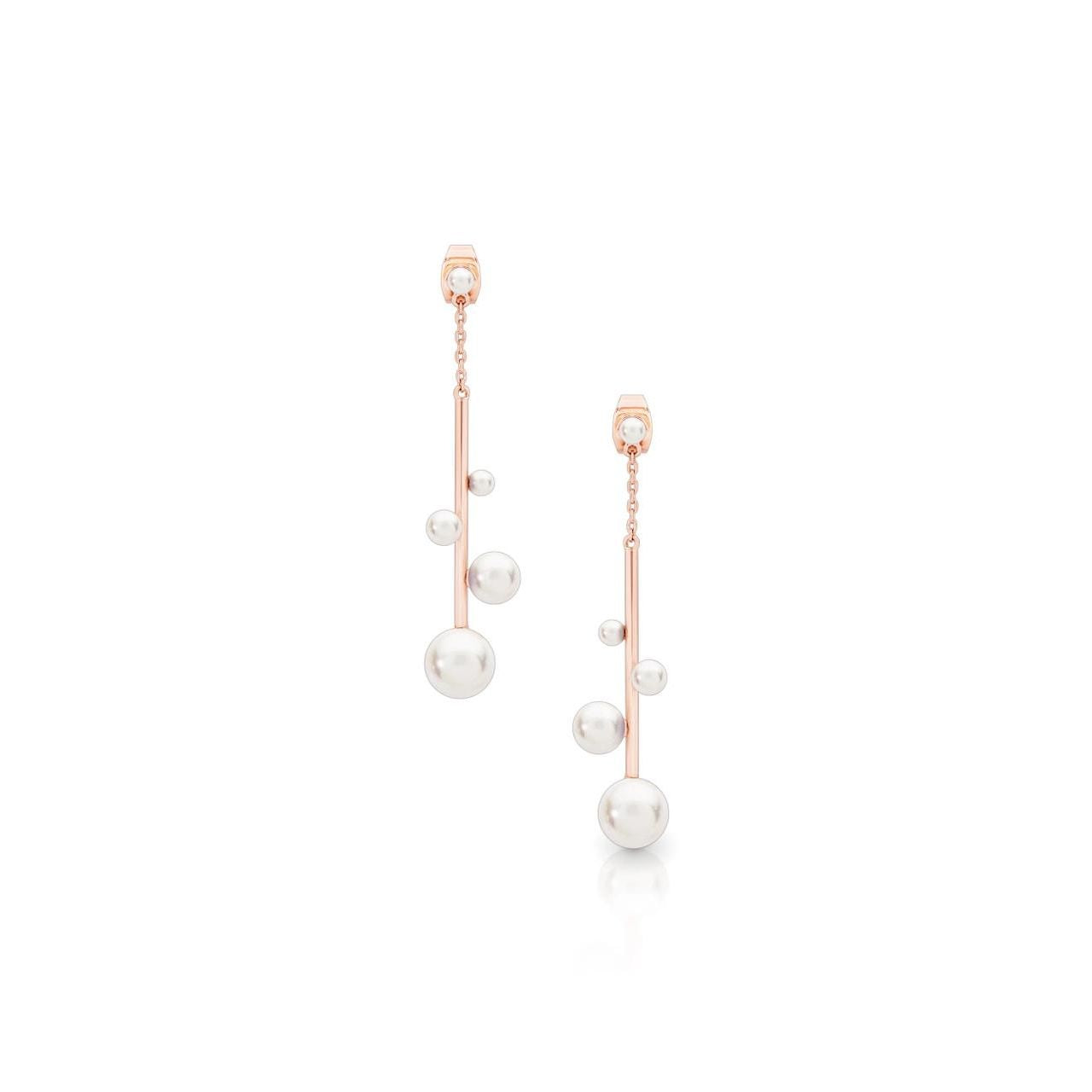 Romi Dublin Rose Gold Pearl Bar Earrings The classics are what draw us back time and time again and nothing is more classic than Pearls. We were inspired with this collection to bring a modern twist to a timeless classic.