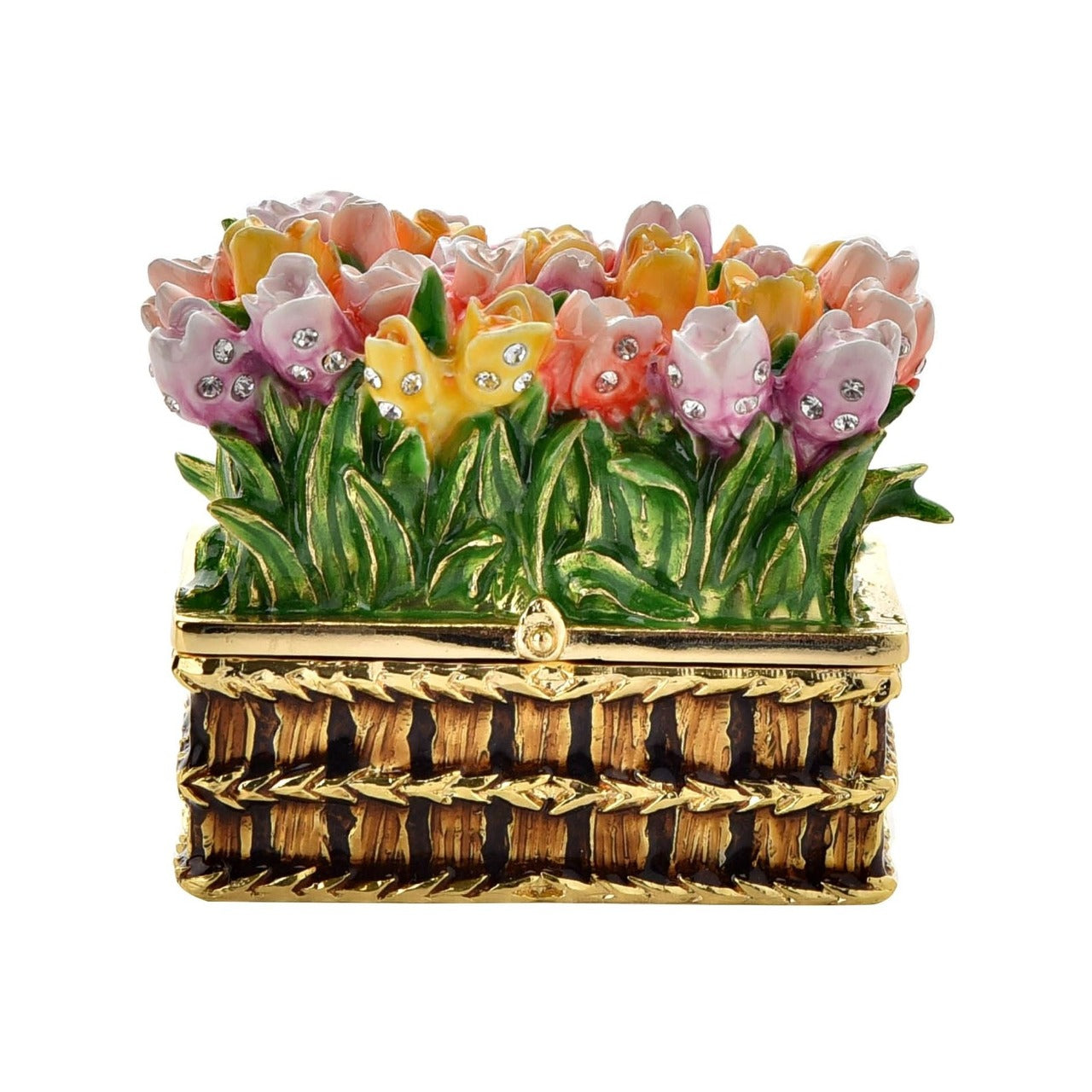 Treasured Trinkets - Flower Box A flower box trinket box from Treasured Trinkets by STRATTON. The wondrous trinket box makes a true statement piece for any bedroom, with flowery decoration which is truly in full bloom.