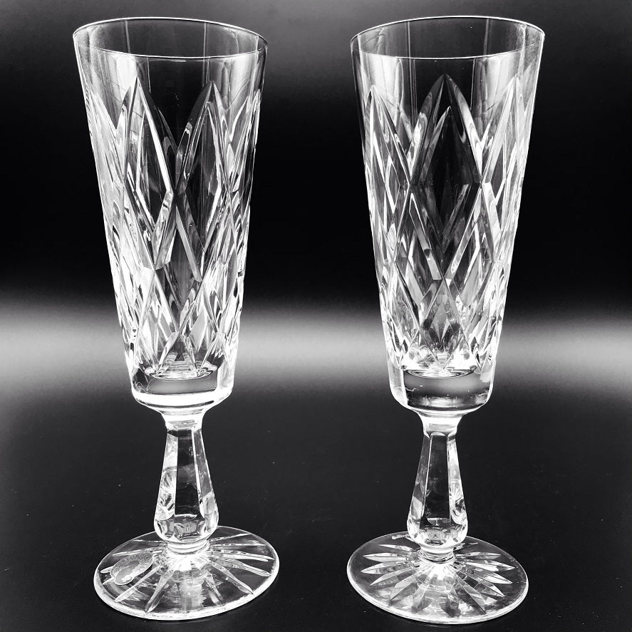 Kinsale Champagne Pair by Waterford Crystal Part of Waterford's Special Order Program Made in Waterford Factory Ireland