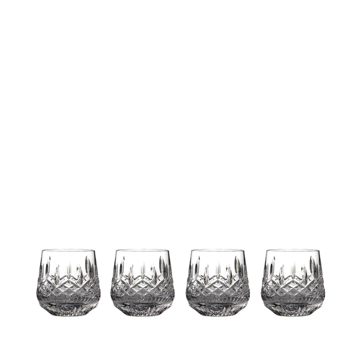 Waterford Crystal Lismore Whiskey Glass Set of 4 The Waterford Lismore pattern is a stunning combination of brilliance and clarity. You could honor Lismore's Irish roots serving drams in these Lismore Old Fashioned glasses, or use them to serve spirits 'on the rocks.'