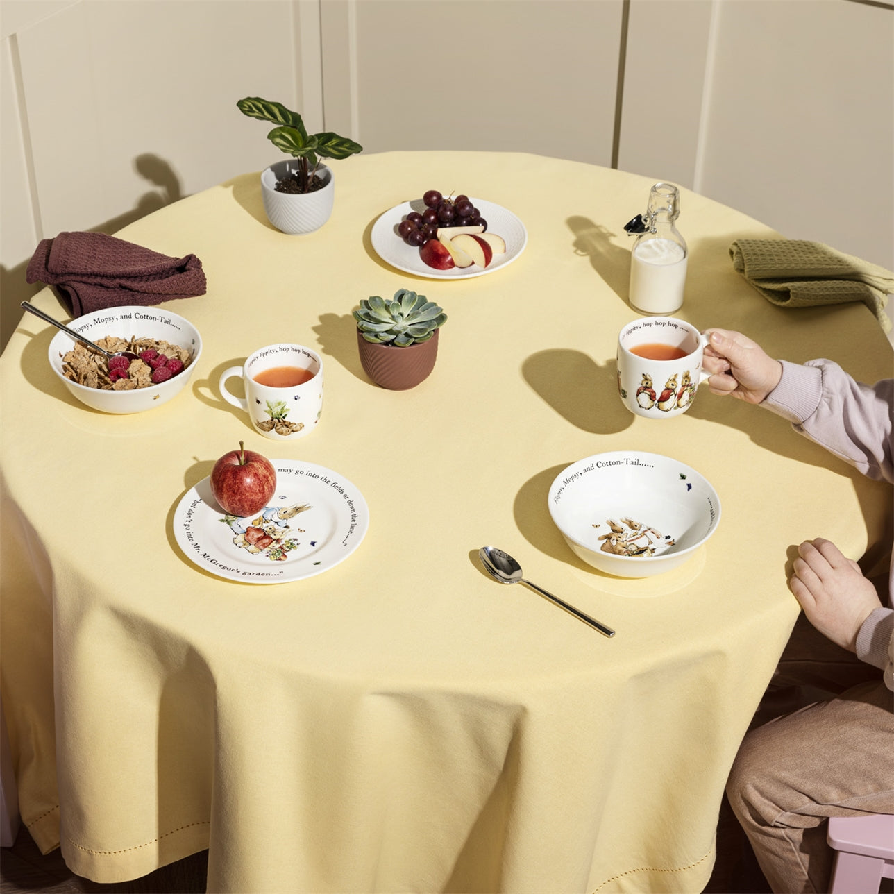 Wedgwood Flopsy, Mopsy and Cottontail 3 Piece Set Pink Appeal to the curious imaginations of the young ones in your life with Beatrix Potter’s cute trio Flopsy, Mopsy and Cottontail.