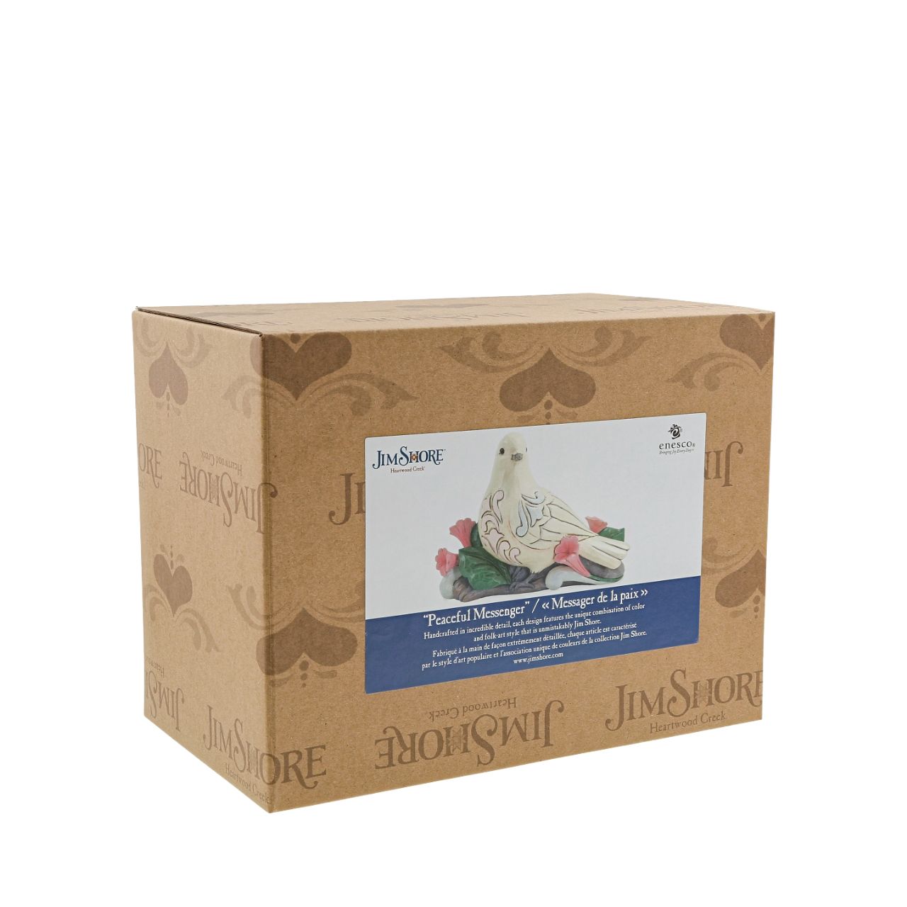 Jim Shore White Dove Figurine "Peaceful Messenger" Birds are always a delight to watch. With alluring plumage and peaceful posture, they're often thought of as good omens and symbols of freedom. A Baltimore Oriole is the star of this Jim Shore piece, mesmerizing the eye with it's commanding presence.