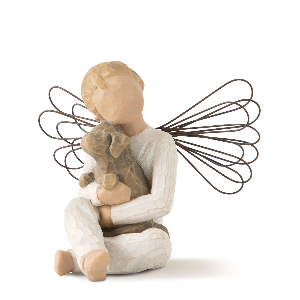 Willow Tree Angel of Comfort A gift to express sympathy, comfort, remembrance and healing. A sweet little boy angel, hugging his best friend. Angel of Comfort is the only boy figure with wings.
