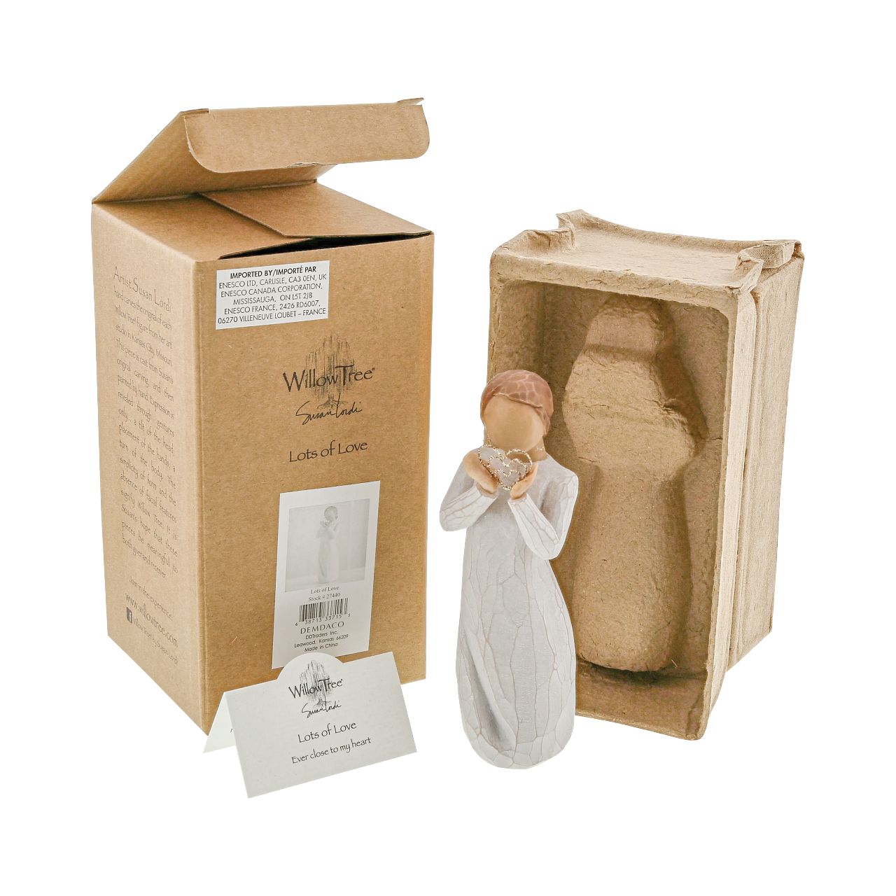 Willow Tree Lots of Love Willow Tree is an intimate line of figurative sculptures representing sentiments of love, closeness, healing, courage, hope...all the emotions we encounter in life. This figure has universal appeal in both symbol and sentiment.