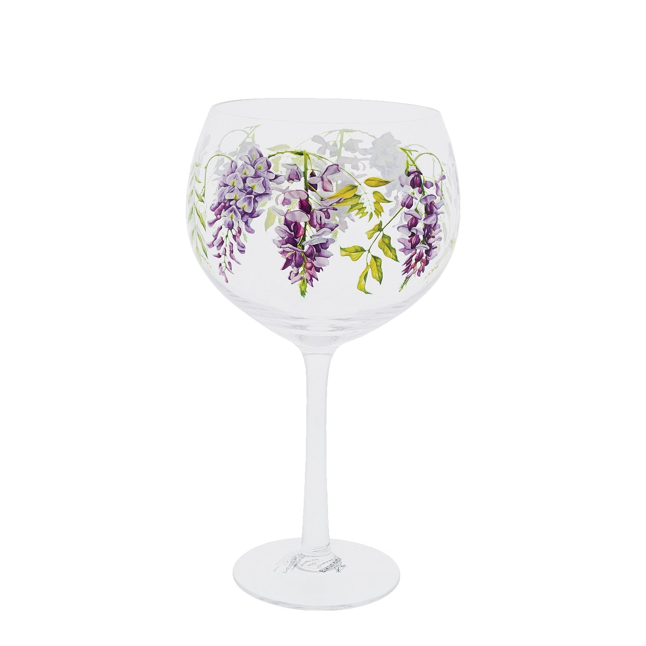 Ginology Wisteria Copa Gin Glass In Japanese theatre Wisteria represents love, support and sensitivity, the complete gift for a loved one, someone needing a pick me up or to show you're there. Complete the gift with the recipients favourite drink to finish the ultimate gift.