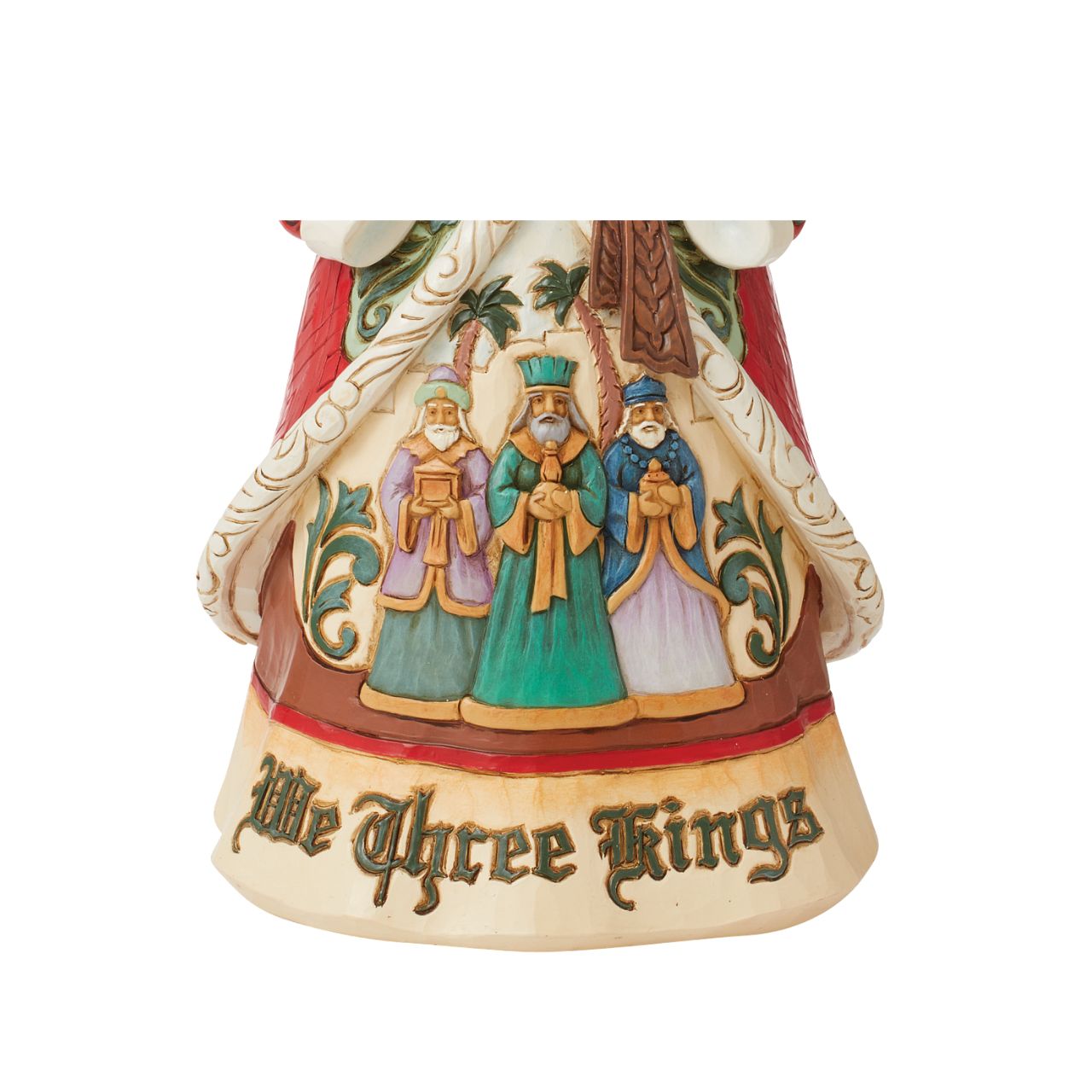 Heartwood Creek - We Three Kings 17th Annual Song Santa Figurine  Designed by award winning artist Jim Shore as part of the Heartwood Creek Christmas Collection, hand crafted using high quality cast stone and hand painted, this Santa - We Three Kings figurine is perfect for the Christmas season.