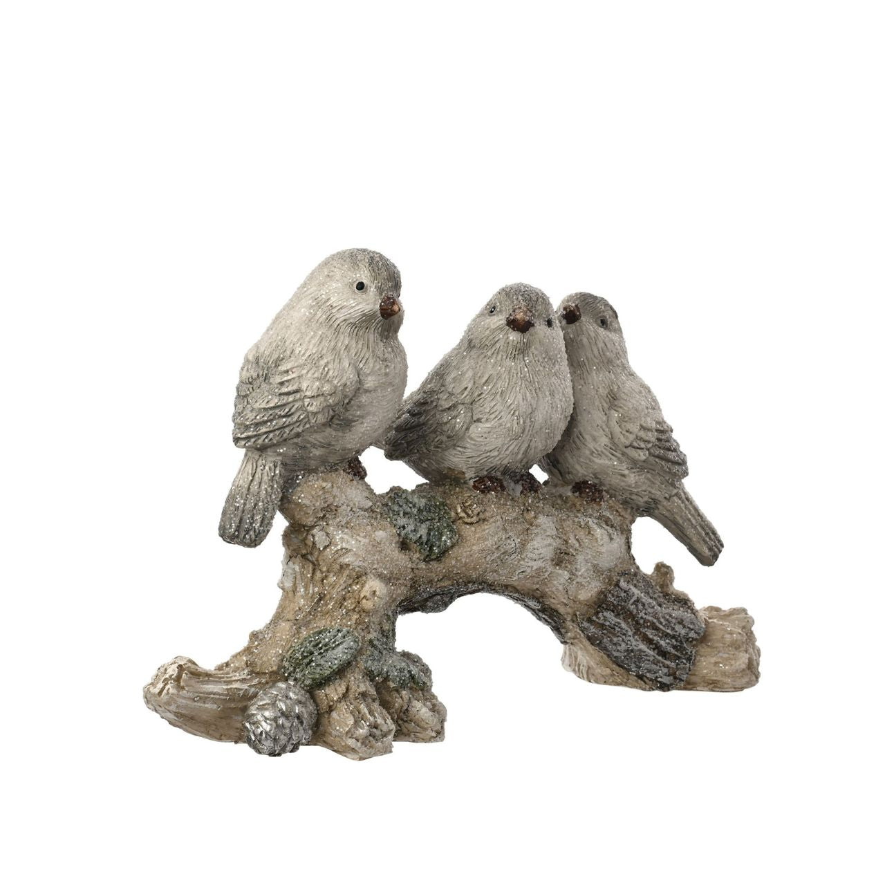 Add woodland charm to your seasonal displays with our charming 3 Resin Birds On A Branch Ornament.