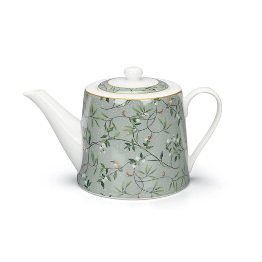Alice Bell Tea Pot by Mindy Brownes  Add an elegant touch to your tea service with the Mindy Brownes Alice Bell Collection Bell Teapot. Crafted of luxurious ceramic, this set features a Bell Teapot with an ornate design.
