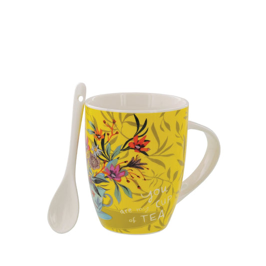 Ceramic mug perfect for drinking your coffee or tea. Original and colourful design by artist Michelle Allen for the Allen Designs collection.