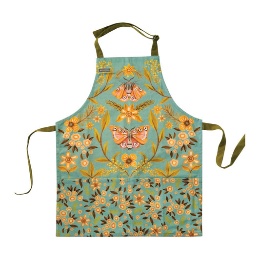 Kids White Moth Apron by Allen Design  The kids in your life are going to love having an apron that was made just for them| This apron is made of durable cotton canvas, and is perfect for crafting, gardening, helping out in the kitchen, or just looking like the coolest kid in the house.