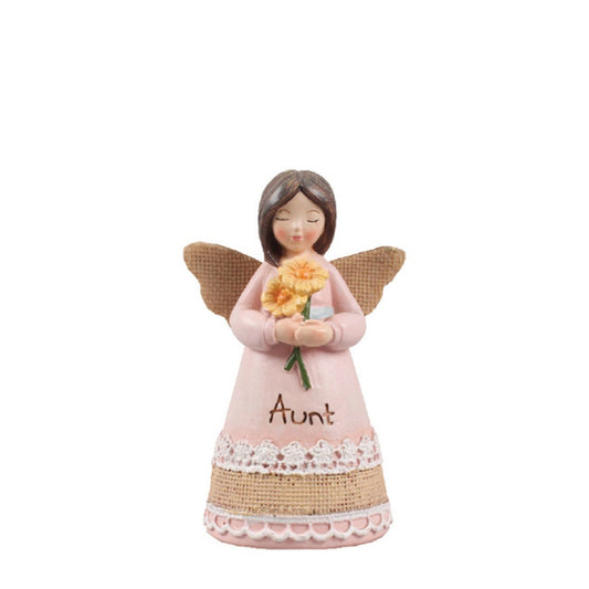 CBC Resin 4 1/4 inch Message Angel - Aunt