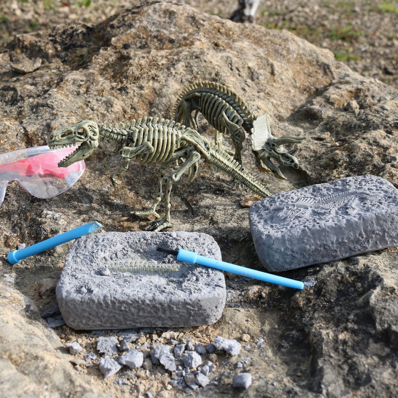 A dinosaur excavation kit from Gift in a Tin by APPLES TO PEARS.