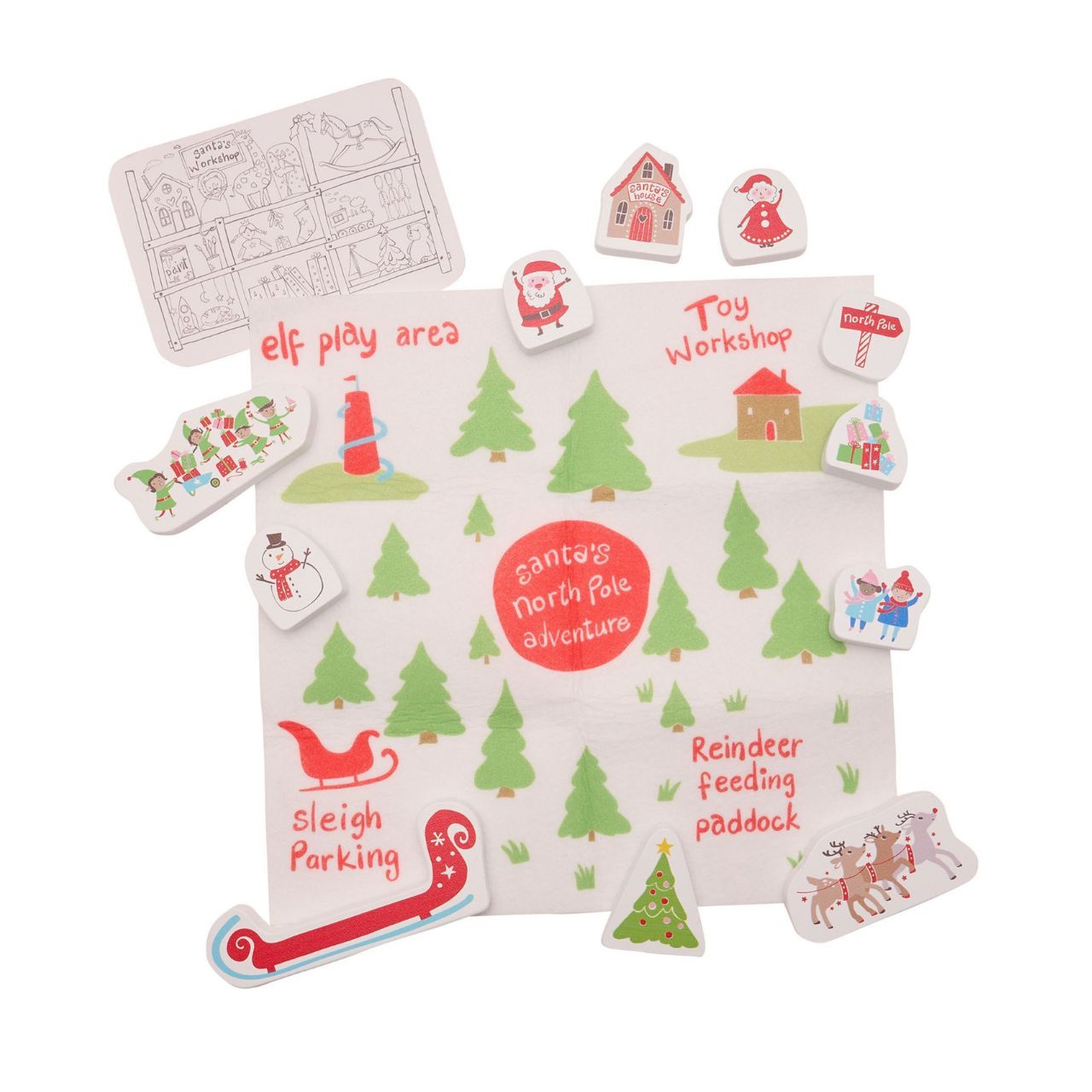 A Santa’s north pole adventure play set by Gift in a Tin by APPLES TO PEARS.