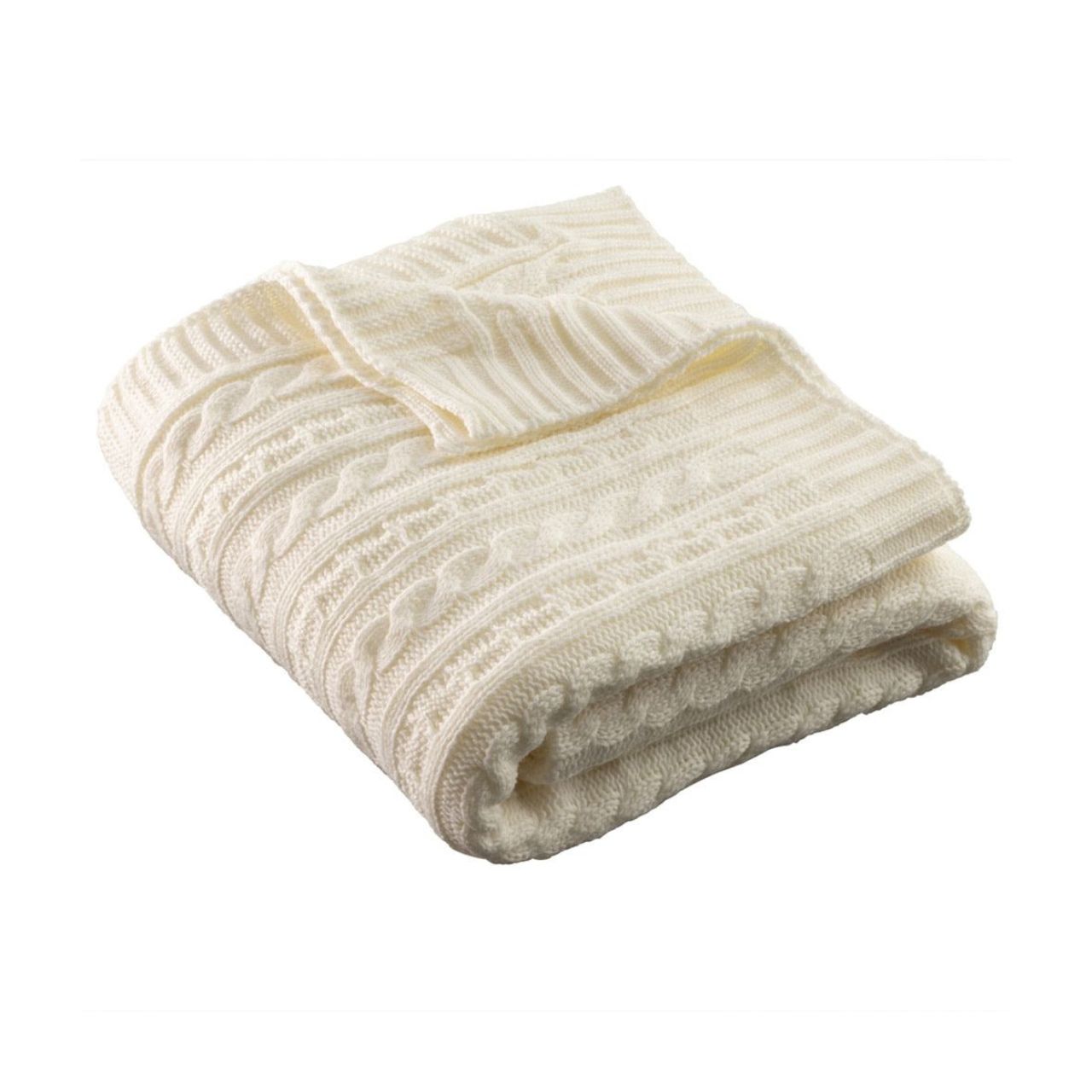 Our Aran Kit - Soft White Throw is every piece of luxury and warmth keeping you cosy all year round. This throw is a great addition to any bedroom or living space adding that perfect finishing touch.