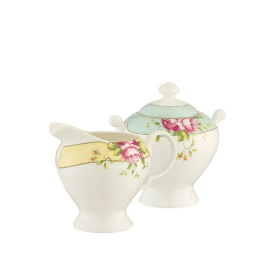 Taking inspiration from the vast archive of artwork from Aynsley's over 240 year history, the pattern has been re-imagined with contemporary sensibilities. These Archive Rose Sugar and Cream Set are timeless and a classic addition to the Archive Rose Range.