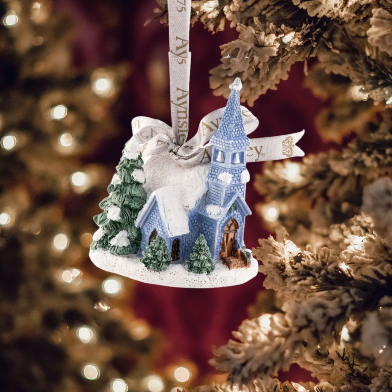 Church Hanging Christmas Ornament by Aynsley  The Christmas Church is a special ornament, and special place for many over the holiday season, midnight mass and meeting old friends.