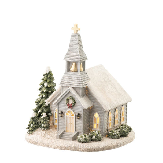 Christmas Church LED by Aynsley  Transform your living space into a festive masterpiece with the Aynsley Christmas Figurines collection. Order these timeless pieces today and let the magic of the season come to life in every corner of your home.