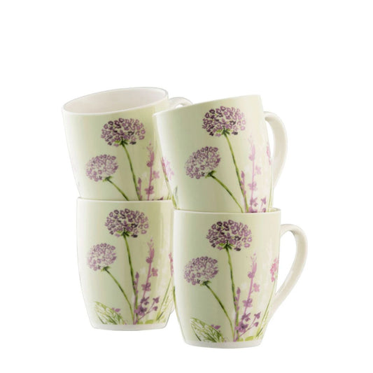 The Floral Spree pattern has been named perfectly. The vibrant, eye catching flowers have been carefully placed onto a pastel mint background. They are sure to own a rightful place at the front of your cupboard. The Floral Spree Mug Set includes 4 Mugs and are perfect for everyday living and occasional ware.