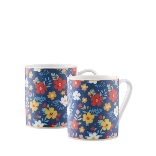 The Midnight Garden Mugs Pair brings sophistication to every sip with its rich, moody florals on fine china. Stylish and comfortable to hold, they come beautifully packaged, making them a perfect gift or a refined addition to your collection.