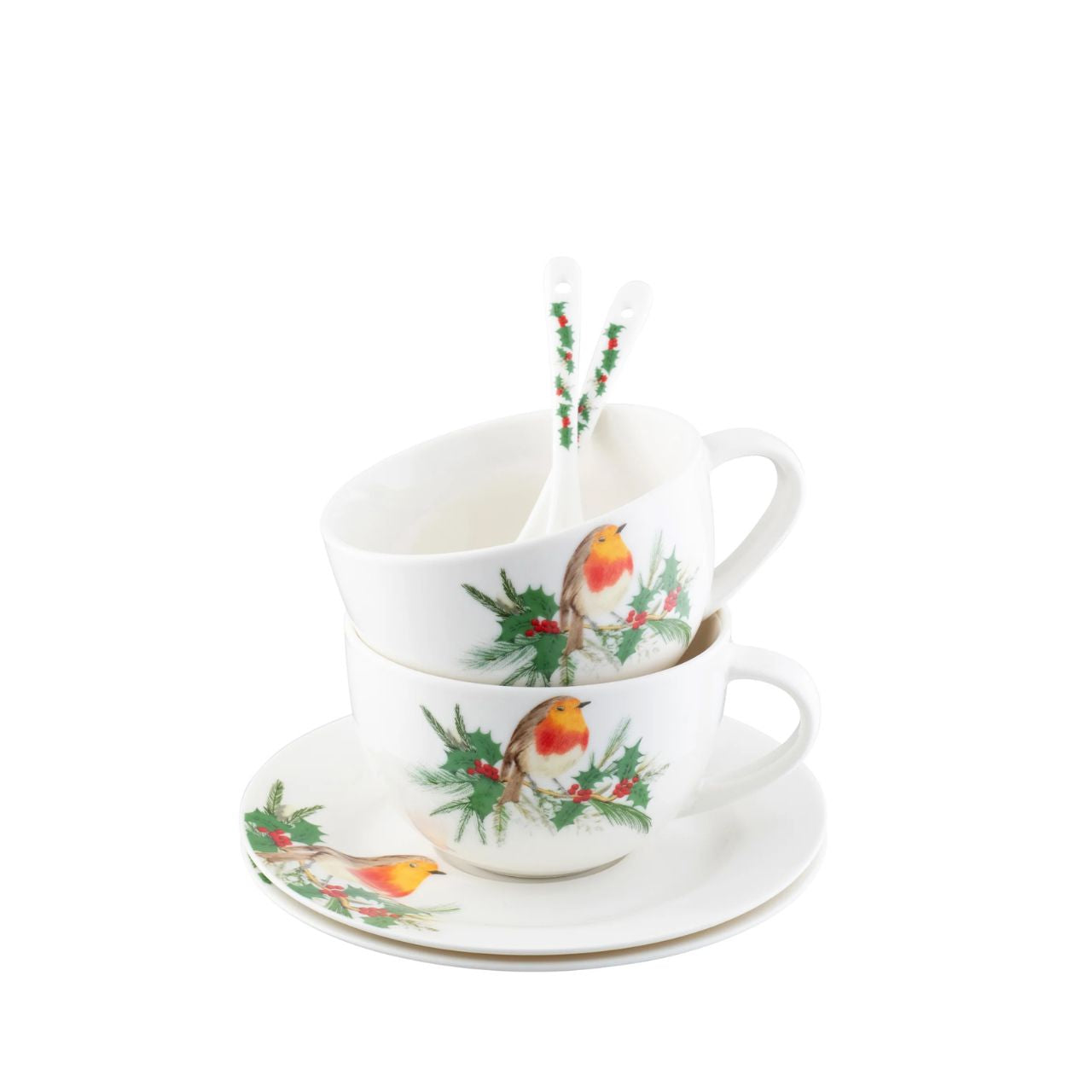 Embrace the festive spirit with&nbsp;Aynsley's "Robin" fine china tableware collection, featuring charming illustrations of the Christmas robin. Each piece captures the warmth and joy of the holiday season, making your celebrations even more special.
