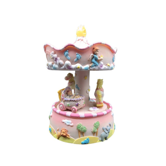 Baby Carousel Pink Music Box World