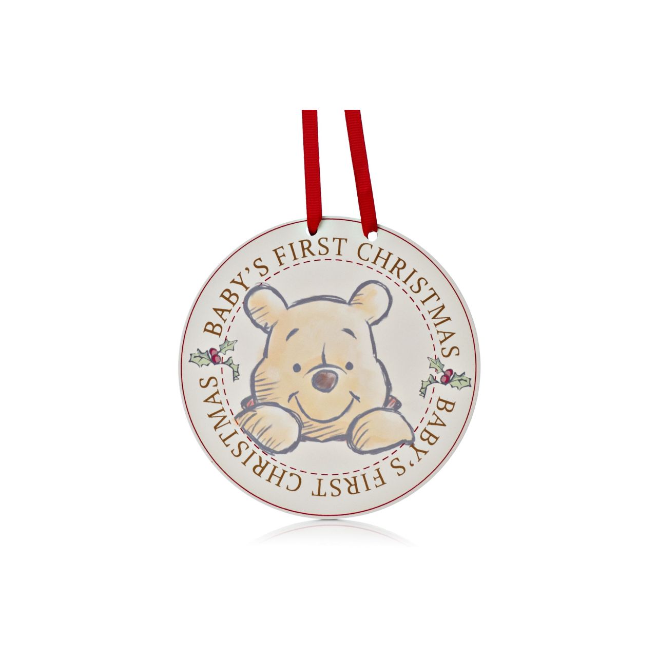Baby's First Christmas Hanging Plaque Winnie The Pooh of Blarney
