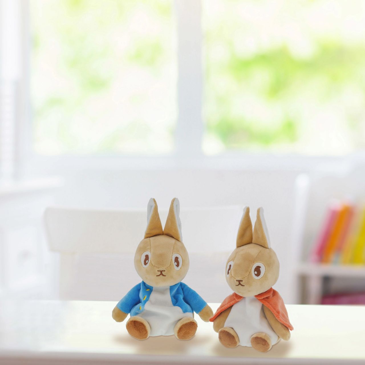 Flopsy Bunny soft toy, designed with care and crafted with ultra soft premium materials. Its unique bean-filled bottom gives it a delightful weight, ensuring it sits perfectly on display.