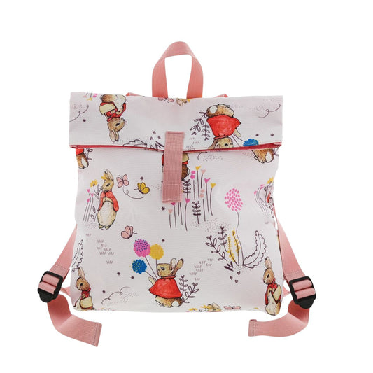 Beatrix Potter Flopsy Children’s Backpack  This adorable Flopsy bag is made from high quality material and also features a waterproof fabric lining, perfect for outdoor adventures, sleepovers and school. This is a fun and practical backpack, has been perfectly detailed with original illustrations, taken from the Beatrix Potter stories.