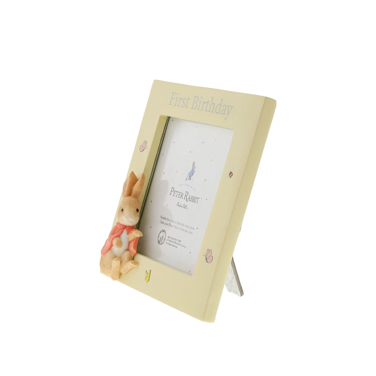 This charming Flopsy birthday photo frame is the perfect place to display a picture from a birthday celebration and is sure to earn a place of honour on a tabletop or mantel. Complete with original illustrations from the Beatrix Potter stories.