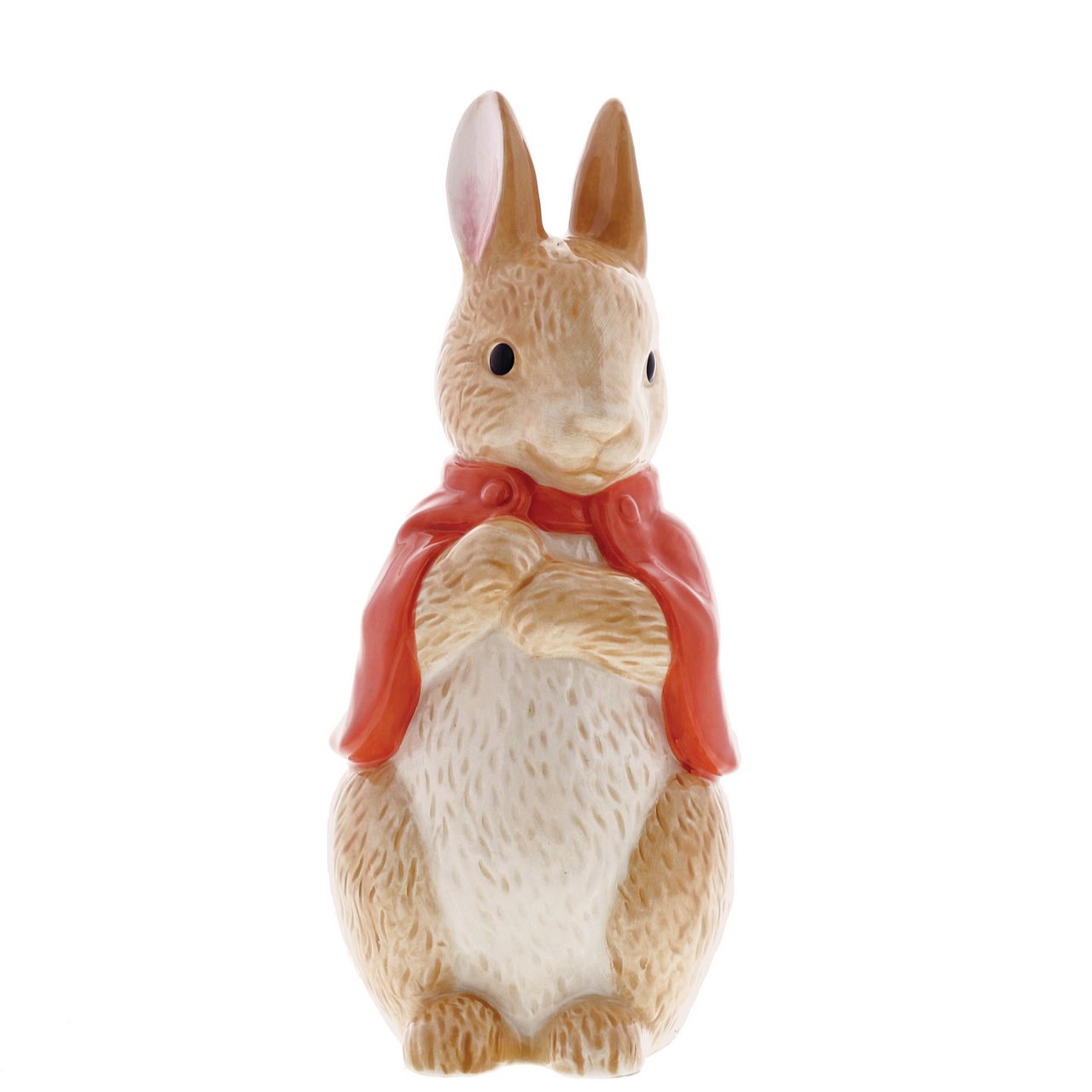 Beatrix Potter Flopsy Sculpted Money Bank  This delightful and charming Flopsy shaped money box would make an ideal christening gift, for collectors and Peter Rabbit fans, both young and old. The artwork is taken from the original illustrations from the Beatrix Potter stories.