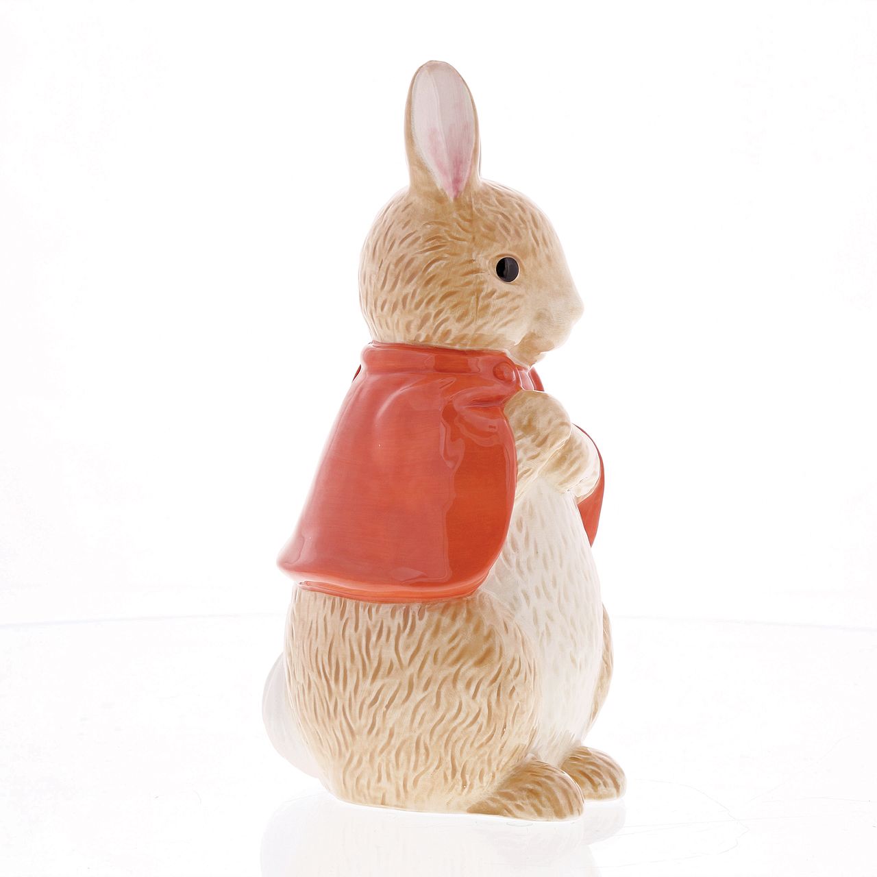 Beatrix Potter Flopsy Sculpted Money Bank  This delightful and charming Flopsy shaped money box would make an ideal christening gift, for collectors and Peter Rabbit fans, both young and old. The artwork is taken from the original illustrations from the Beatrix Potter stories.