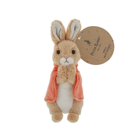 Flopsy Small Peter Rabbit Collection  This Flopsy soft toy is made from beautifully soft fabric and is dressed in clothing exactly as illustrated by Beatrix Potter, with her signature red cape.