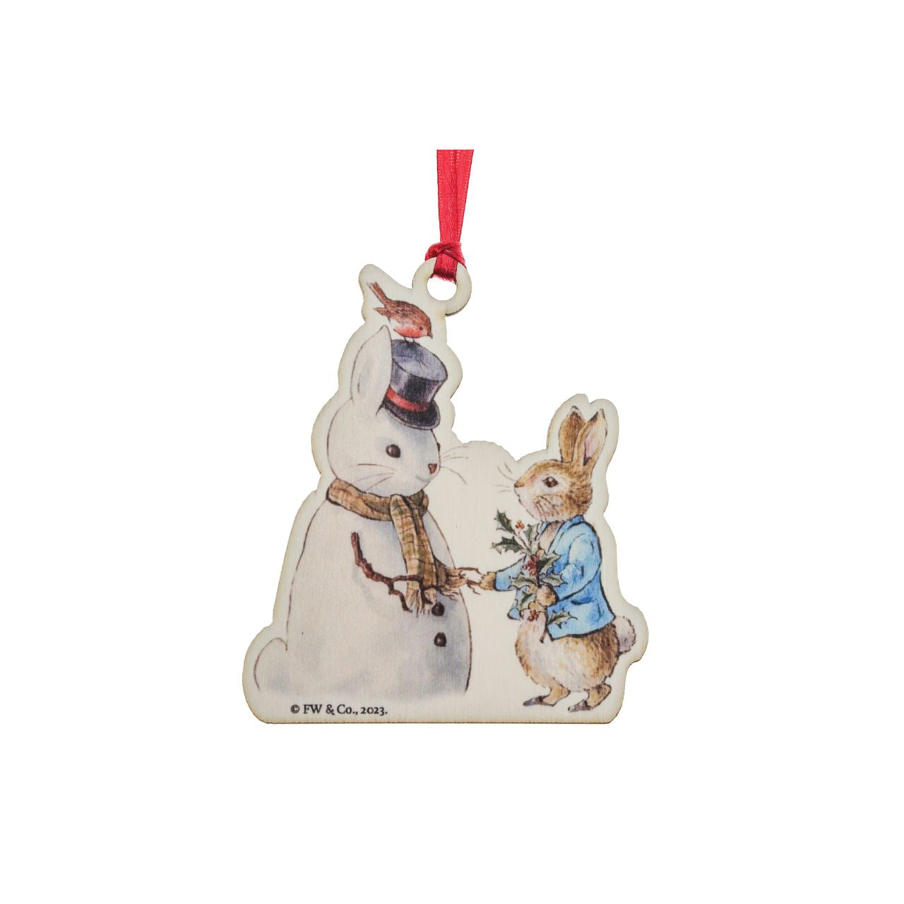 This Peter Rabbit and Snow Rabbit Wooden Hanging Ornament would make a truly unique gift or self-purchase. We have been working hard towards our sustainability goal, creating Beatrix Potter gift items that include responsibly sourced materials.