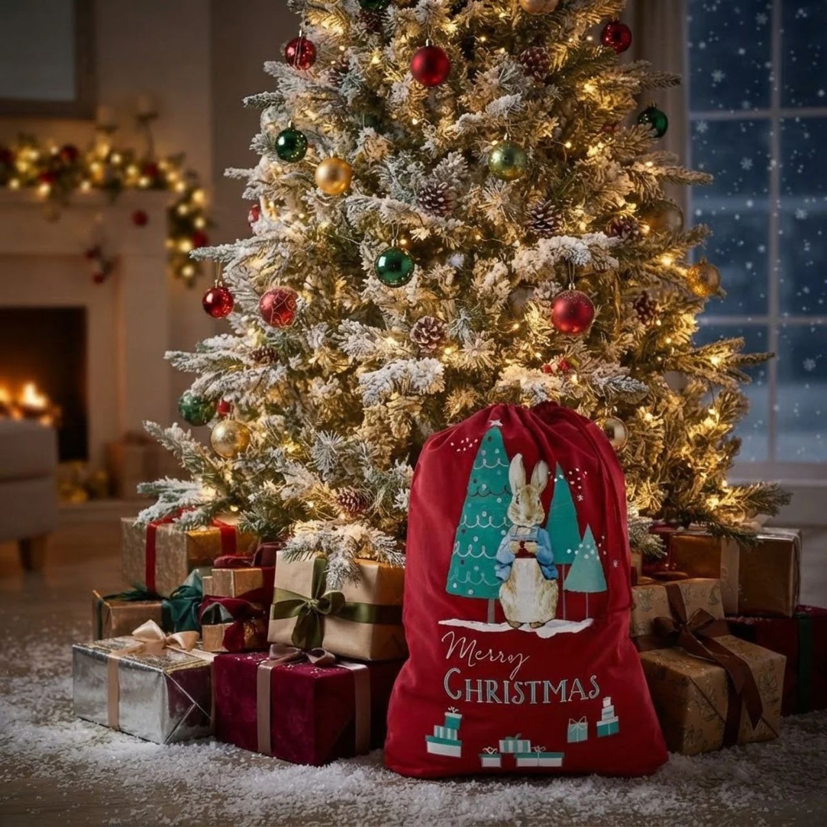 This Charming Peter Rabbit Christmas sack makes a brilliant alternative to a Christmas stocking, so why not make a new tradition this Christmas. Made of 100% cotton, this Christmas sack is durable and can be used year after year.