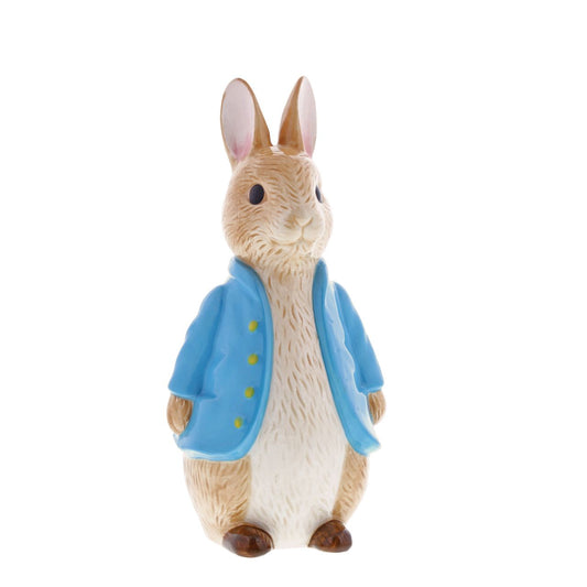 Beatrix Potter Peter Rabbit Sculpted Money Bank  This delightful and charming Peter Rabbit shaped money box would make an ideal christening gift, for collectors and Peter Rabbit fans, both young and old. The artwork is taken from the original illustrations from the Beatrix Potter stories. 