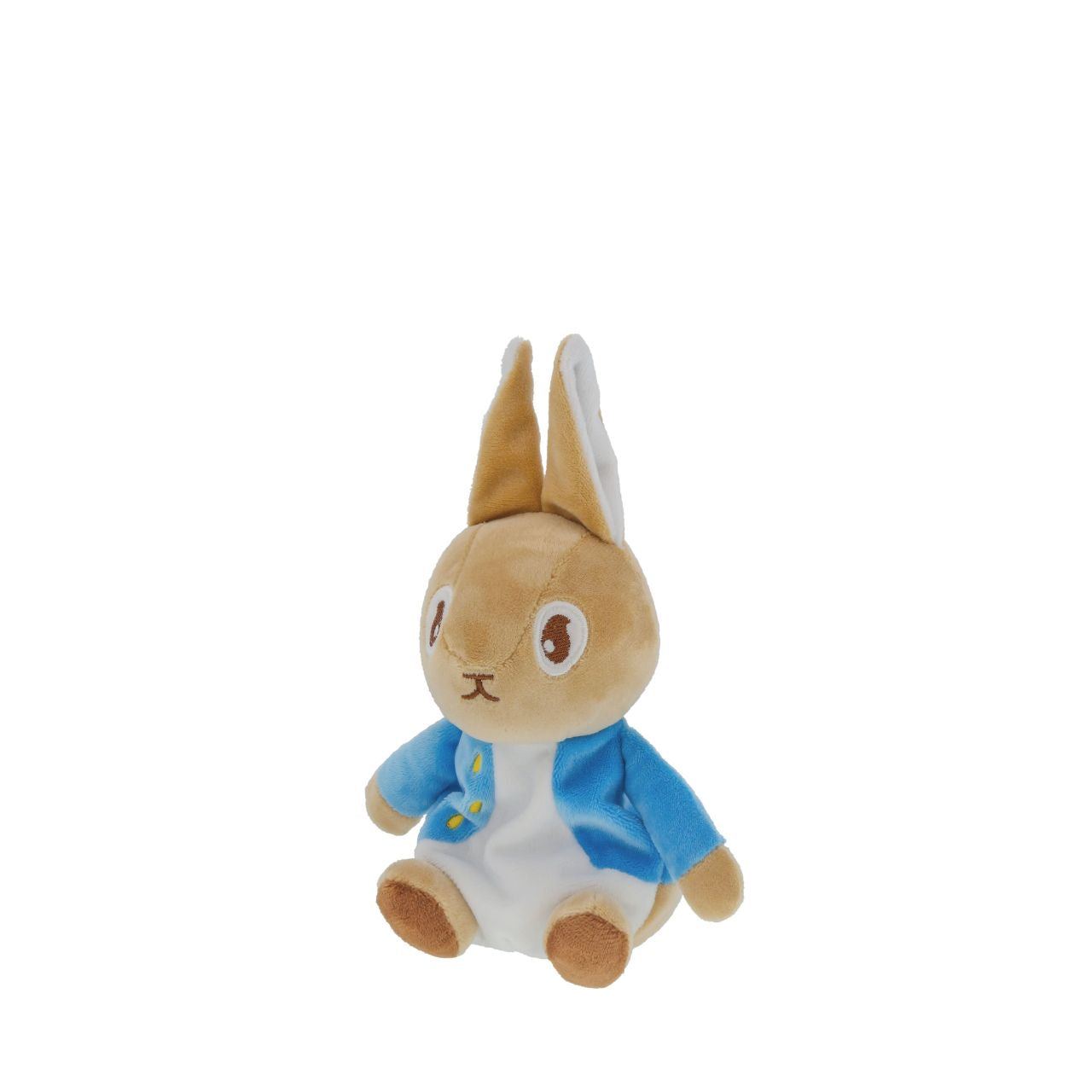 Peter Rabbit soft toy, designed with care and crafted with ultra soft premium materials. Its unique bean-filled bottom gives it a delightful weight, ensuring it sits perfectly on display.