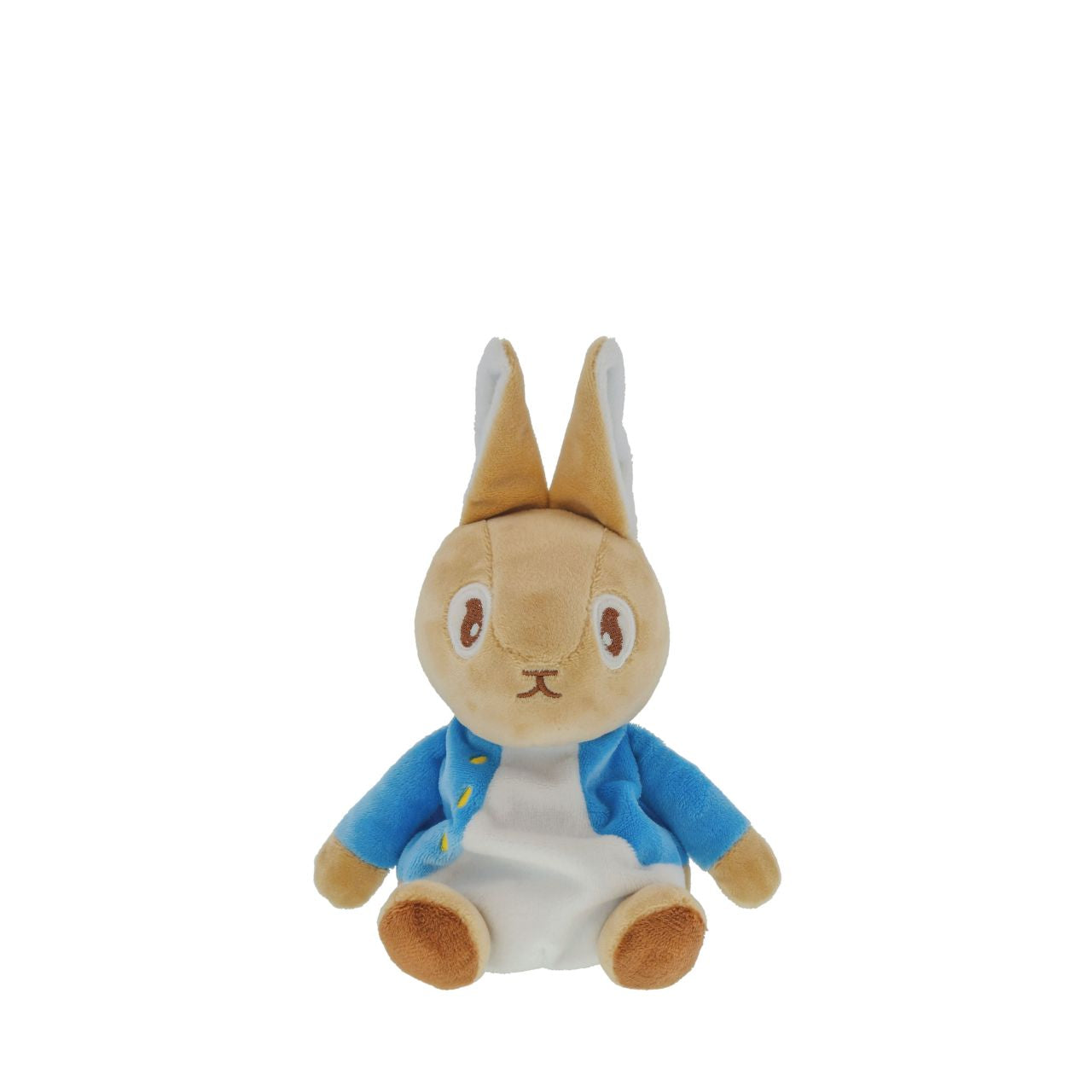 Peter Rabbit soft toy, designed with care and crafted with ultra soft premium materials. Its unique bean-filled bottom gives it a delightful weight, ensuring it sits perfectly on display.