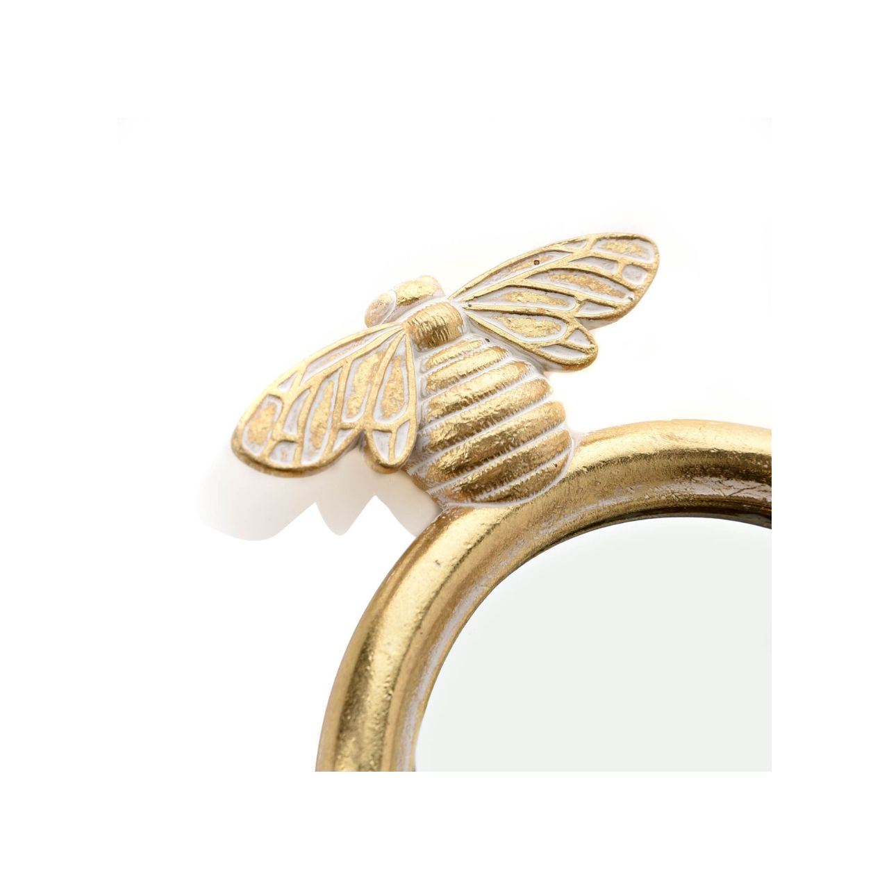 A fun and stylish mirror, this is sure to add something special to any living space. With a gold finish and a bee detail, this is the perfect gift or homeware option for stylish trend-setters.