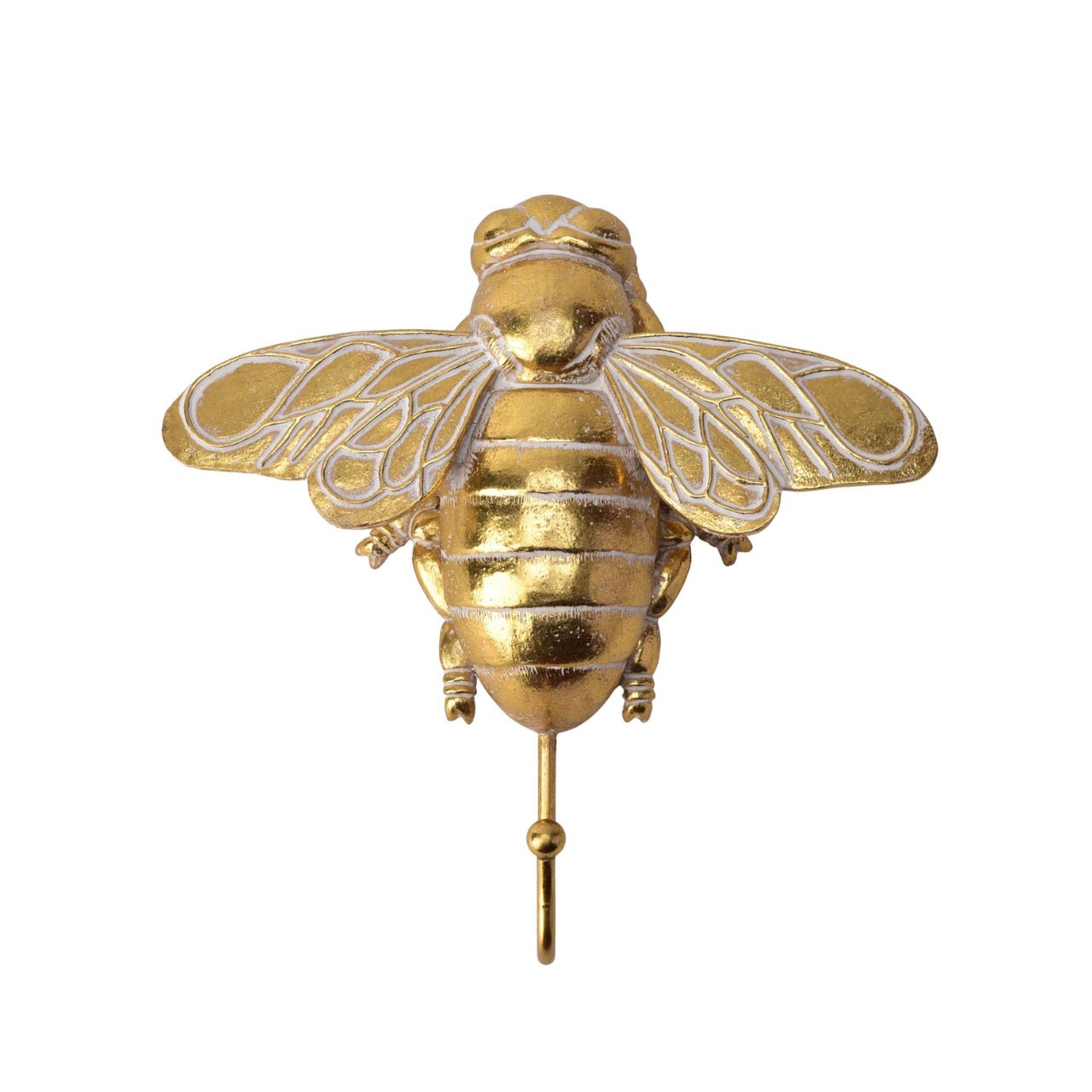 Bring some glamour to the home with this gorgeous golden bee wall hook.