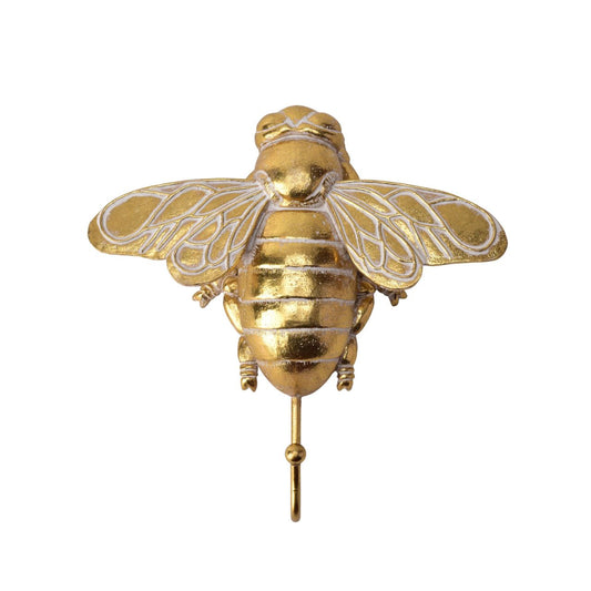 Bring some glamour to the home with this gorgeous golden bee wall hook.